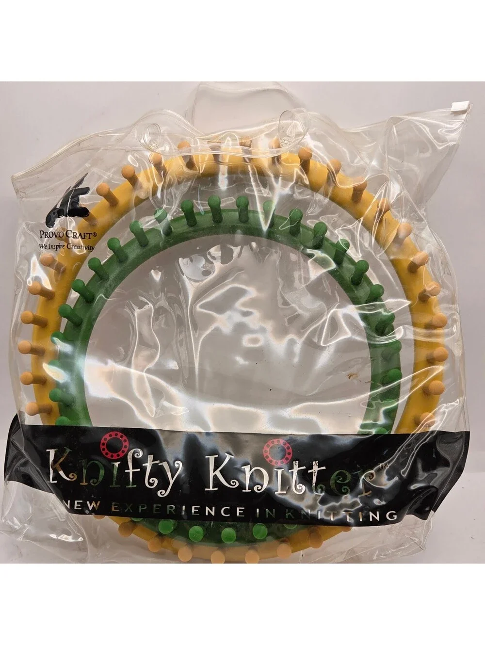 Provo Craft Knifty Knitter Loom Lot of 5 Long & Round Knitting Looms with Storag